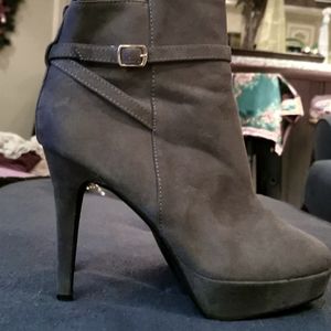 High Heeled Grey Booties